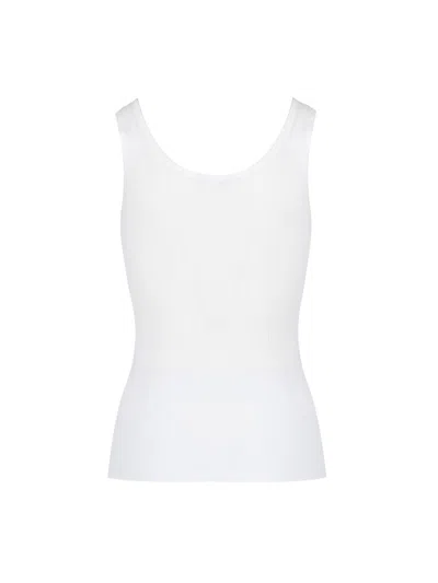 Chloé Women Logo Cotton Tank Top In White
