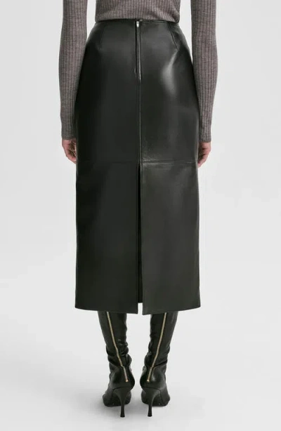 A.l.c A. L.c. Marta Leather Midi Skirt In Black