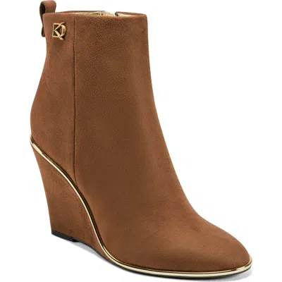 Donna Karan Women's Wedge Heel Booties In Animal Print