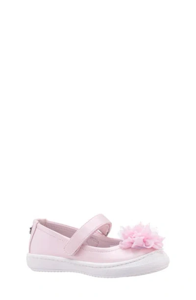 Nina Little Girls Natty Pearlized Round Toe Sneakers In Black
