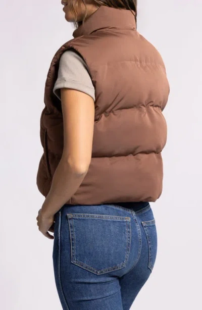 Thread & Supply Issey Puffer Vest In Cappuccino In Multi
