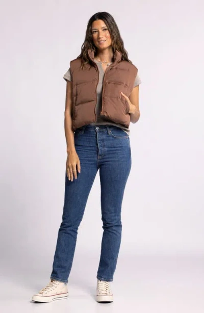 Thread & Supply Issey Puffer Vest In Cappuccino In Multi