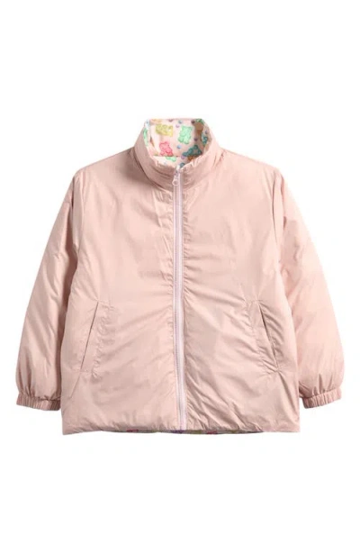 Calonie Kids' Blake Reversible Down Puffer Jacket In Pink