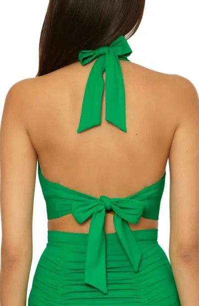 Soluna Sun Goddess Halter Bikini Top In Green