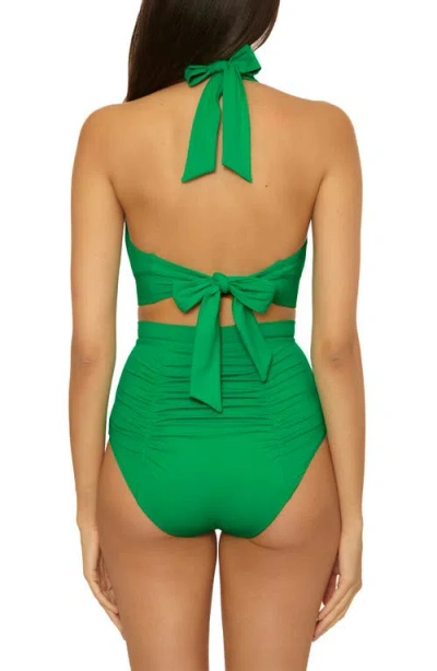 Soluna Sun Goddess Halter Bikini Top In Green