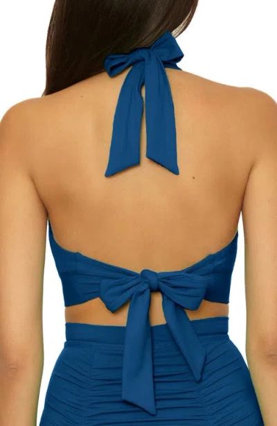 Soluna Sun Goddess Halter Bikini Top In Blue