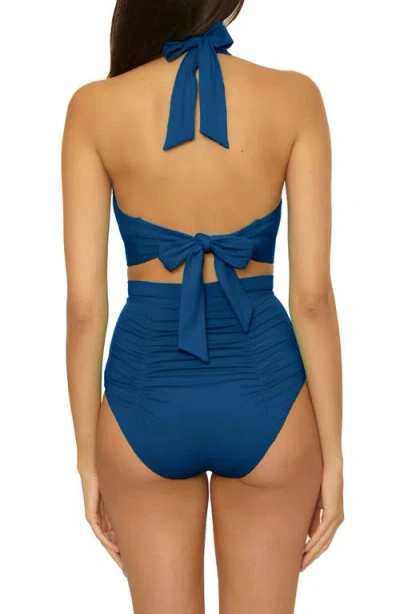 Soluna Sun Goddess Halter Bikini Top In Blue