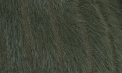 Rain And Rose Fuzzy Flower Button Cardigan In Green