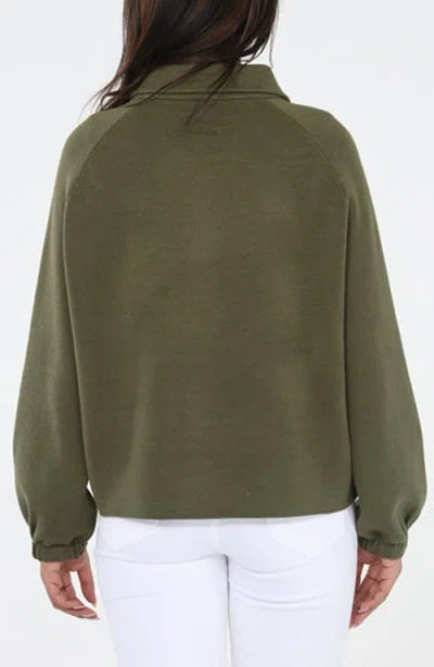 Rain And Rose Button Front Jacket In Green