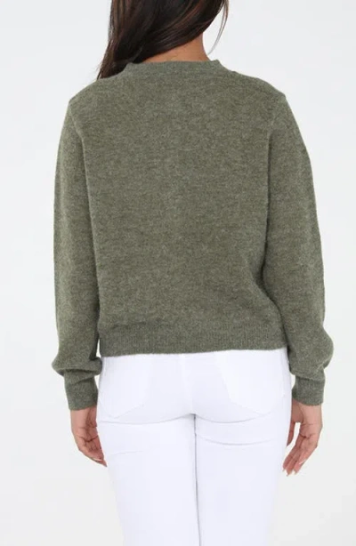 Rain And Rose Tiny Bow Cardigan In Gray