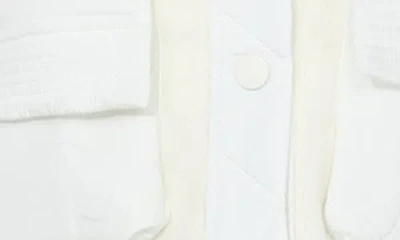 Rain And Rose Mixed Media Bomber Jacket In Neutral