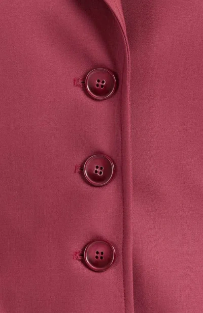 Santorelli Freya Three Button Jacket In Stretch Wool In Brown