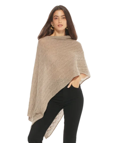 Monticelli Cashmere Pure Cashmere Feather-light Maxi Wrap Stole In Brown