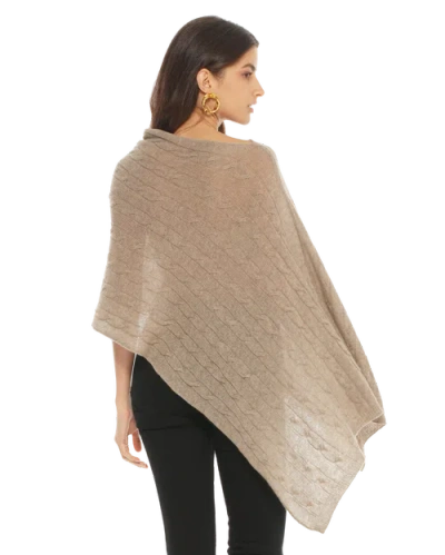 Monticelli Cashmere Pure Cashmere Feather-light Maxi Wrap Stole In Brown