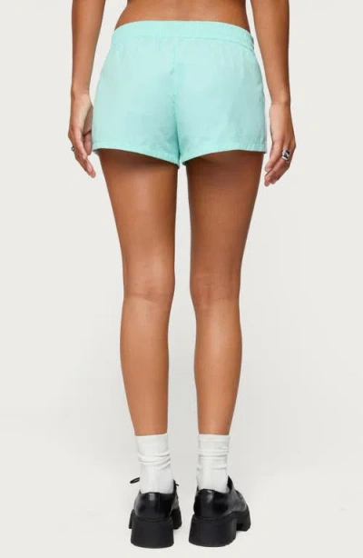 Edikted Nikki Side Stripe Nylon Shorts In Blue