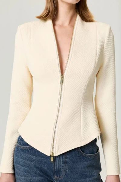 Nocturne Zipper Detailed Blouse In Neutral
