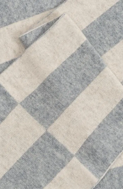 Echo Split Stripe Wool Scarf In Brown