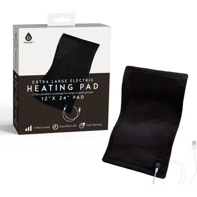 Pursonic Large Electric Heating Pad In Black