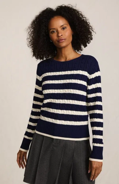 Lands' End Drifter Modern Cable Crew Sweater In Multi