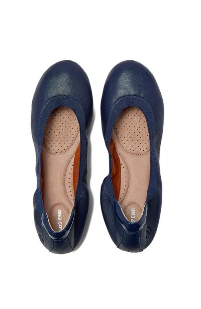 Lands' End Comfort Elastic Slip On Ballet Flat Shoes In Multi