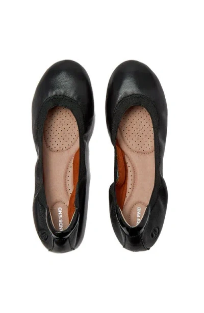 Lands' End Comfort Elastic Slip On Ballet Flat Shoes In Animal Print