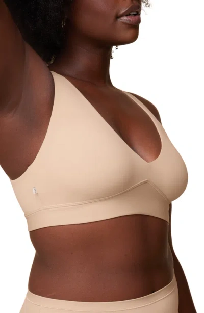 Harper Wilde Bliss Plunge Adjustable Bralette In Neutral
