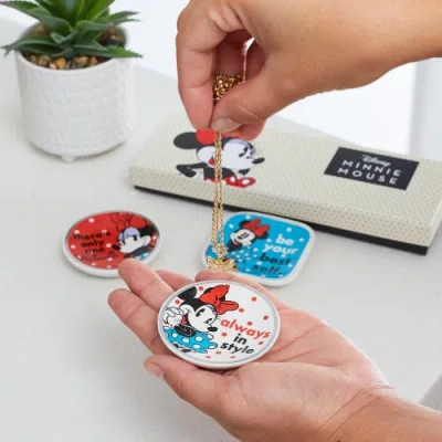 Disney Minnie Mouse Mini Trinket Tray Gift Set, 3 Piece In Multi