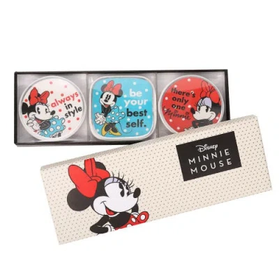 Disney Minnie Mouse Mini Trinket Tray Gift Set, 3 Piece In Multi