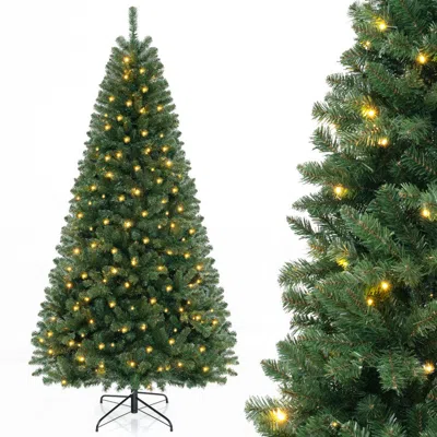 Hivvago Artificial Christmas Tree With 1182 Branch Tips And 400 Warm White Led Lights