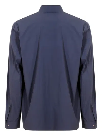 Herno Zip-pocket Shirt In Blue