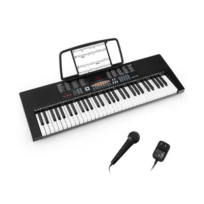 Hivvago 61-key Electronic Keyboard Piano With 3 Teaching Modes, Led Display And Dual Keyboard