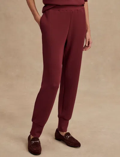 Varley Womens New Maroon Elasticated-waist Slim-fit Stretch-jersey Joggers Xs In Red