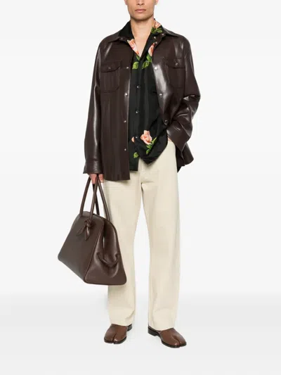 Nanushka Braylo Pintuck Pocket Shirt In Black