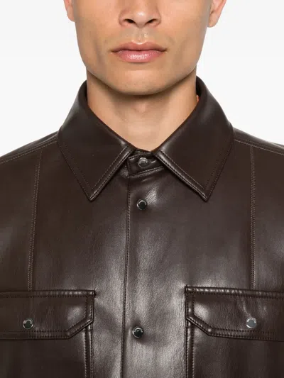 Nanushka Braylo Pintuck Pocket Shirt In Black