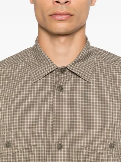 Nanushka Checked Flap-pocket Shirt In Brown