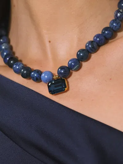 Jennifer Behr Sidonie Beaded Necklace In Blue