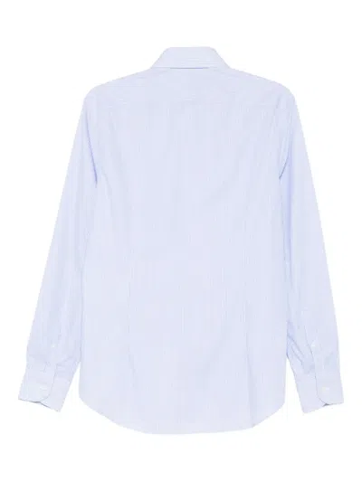 Corneliani Striped Shirt In Blue