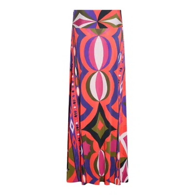 Pucci Midi And Maxi Skirt With Geometric Design In Multi