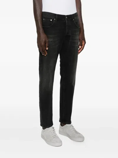 Dondup Whiskering-effect Jeans In Black