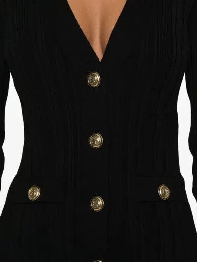 Chiara Boni La Petite Robe Cardigan New Pepper In Viscosa A Costine In Black