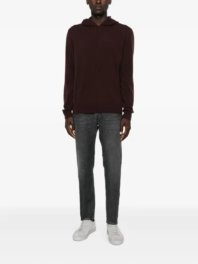 7 For All Mankind Ens Cashmere Coffee Bean Regular-fit Knitted Cashmere Hoody In Brown