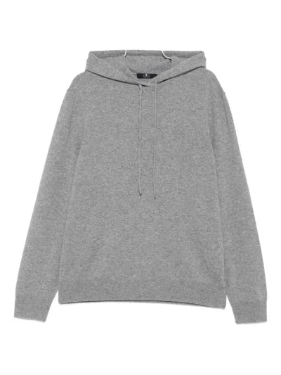 7 For All Mankind Cashmere Drawstring Hoodie In Gray