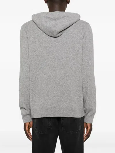7 For All Mankind Cashmere Drawstring Hoodie In Gray