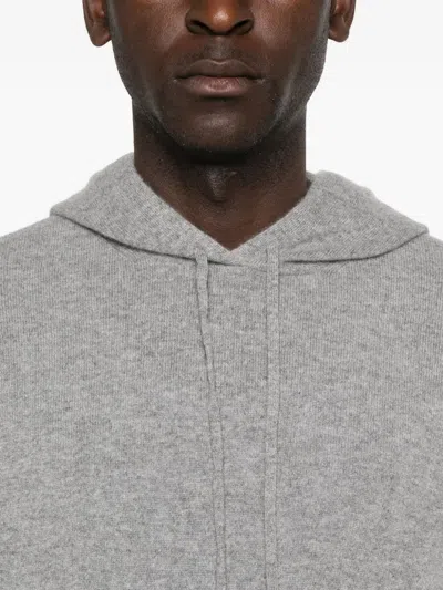7 For All Mankind Cashmere Drawstring Hoodie In Gray
