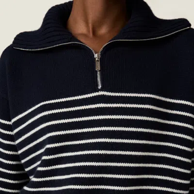 Miu Miu Cashmere Sweater With Ribbed Cuffs And Hem In Blue