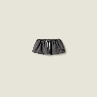 Miu Miu Prince Of Wales Check Mini Skirt In Black
