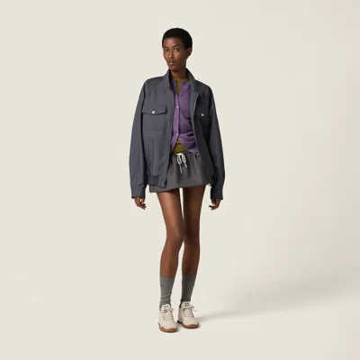 Miu Miu Prince Of Wales Check Mini Skirt In Black