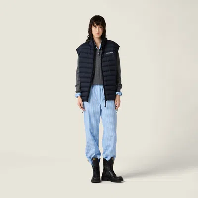 Miu Miu Lightweight Sleeveless Padded Jacket In Black