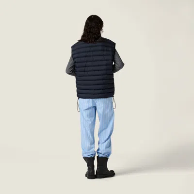 Miu Miu Lightweight Sleeveless Padded Jacket In Black