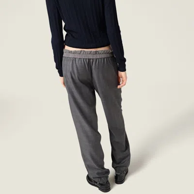 Miu Miu Prince Of Wales Checked Joggers In Animal Print